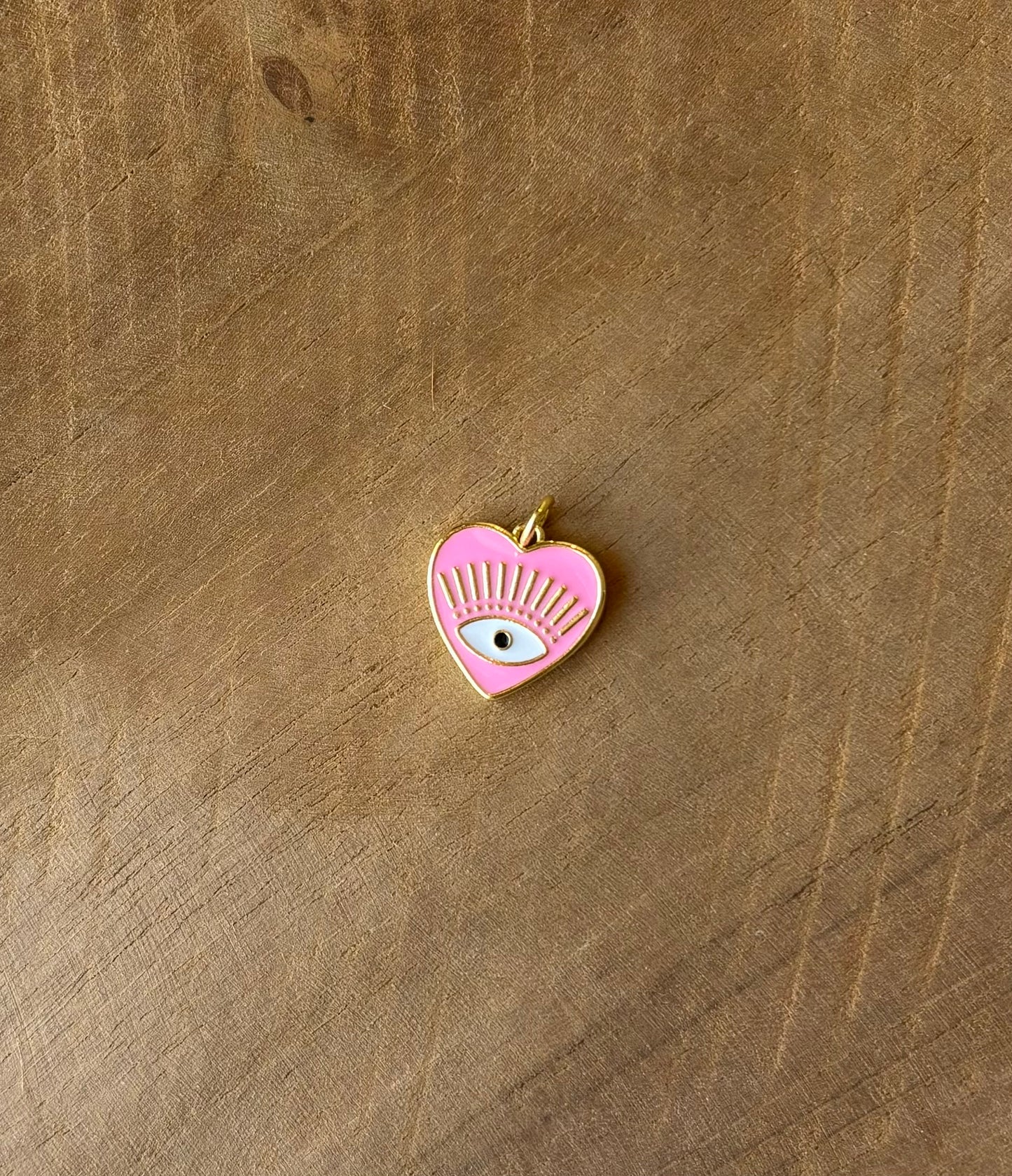 Breloque cœur rose