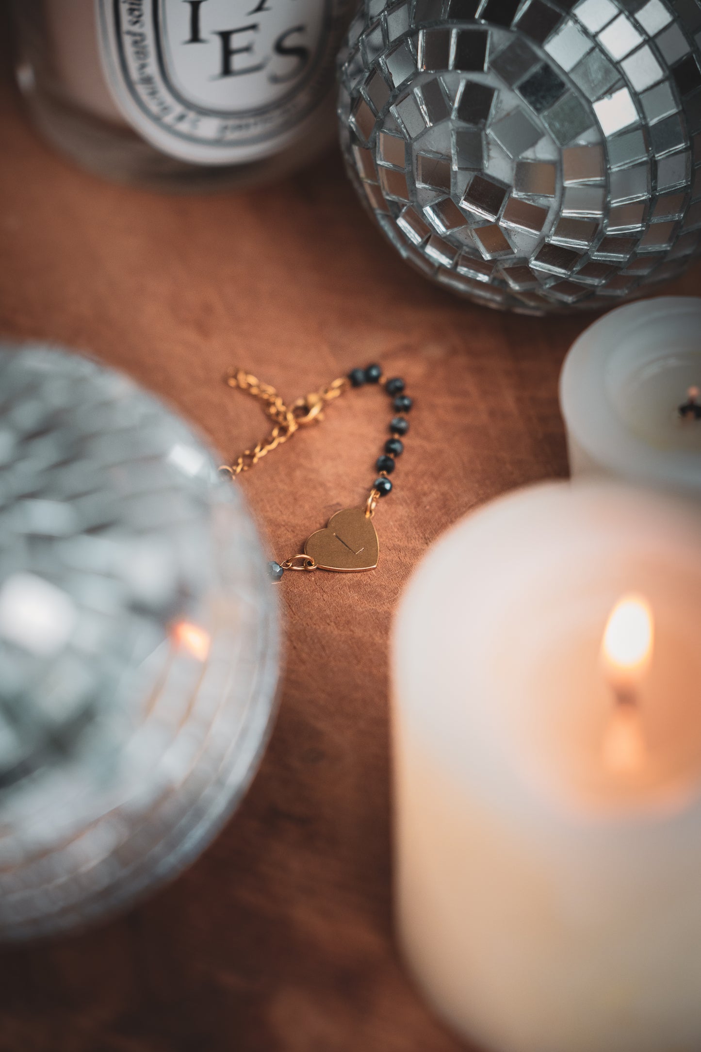 Bracelet deux initiales cœur